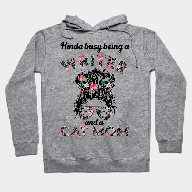 Writer cat mom funny gift . Perfect present for mother dad friend him or her Hoodie by SerenityByAlex